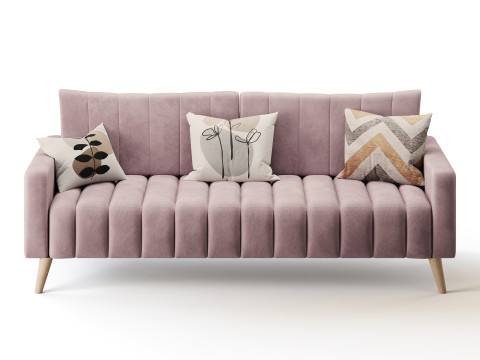 Sofa Markful Velvet Grey 3Dモデル