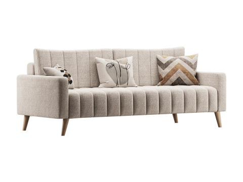 Sofa Markful Velvet Grey 3Dモデル