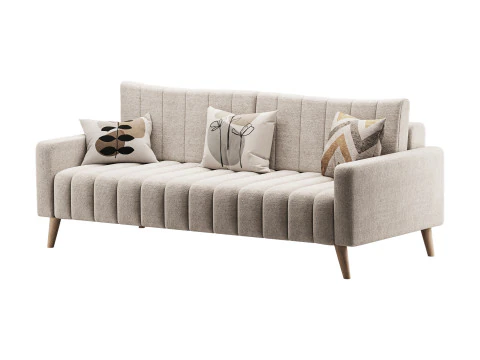 ソファ マークフル ベルベット グレー 3Dモデル