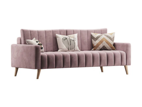 ソファ マークフル ベルベット グレー 3Dモデル