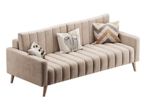Sofa Markful Velvet Grey 3Dモデル