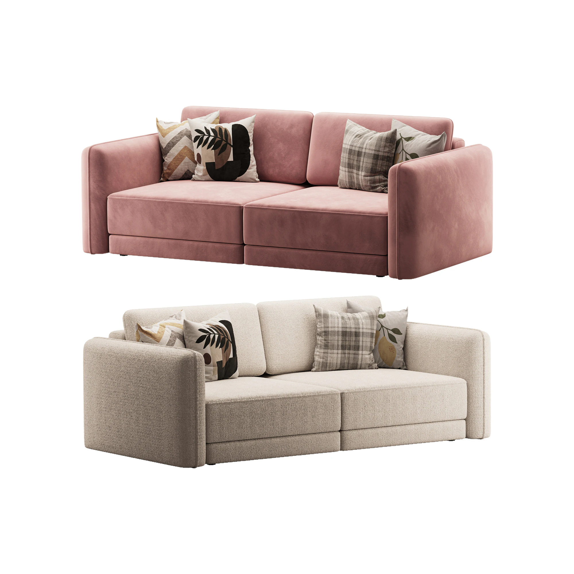 Sofa Marley straight folding 3D Model .c4d .max .obj .3ds .fbx .stl .blend