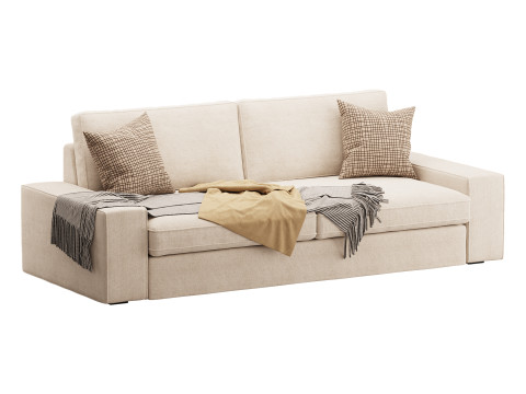 Sofa Tibbleby beigegray Model 3D