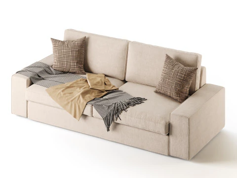 Sofa Tibbleby beigegray 3D Model