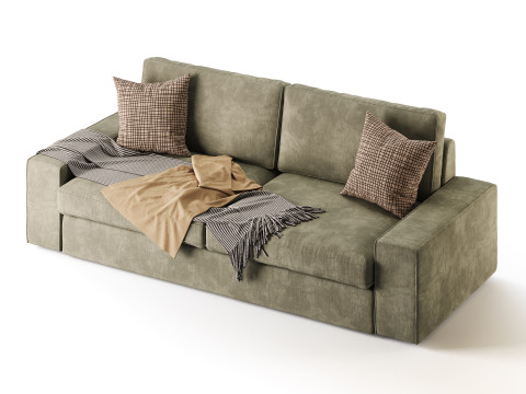Sofa Tibbleby beigegray Model 3D