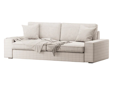 Sofa Tibbleby beigegray 3D Model