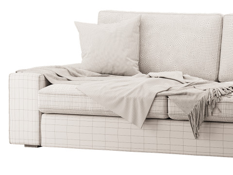 Sofa Tibbleby beigegray Model 3D