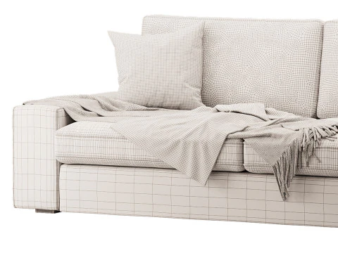 Sofa Tibbleby beigegray 3D Model
