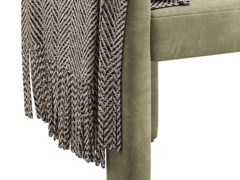 Art Deco Solid Color Arm Chair Modelo 3D