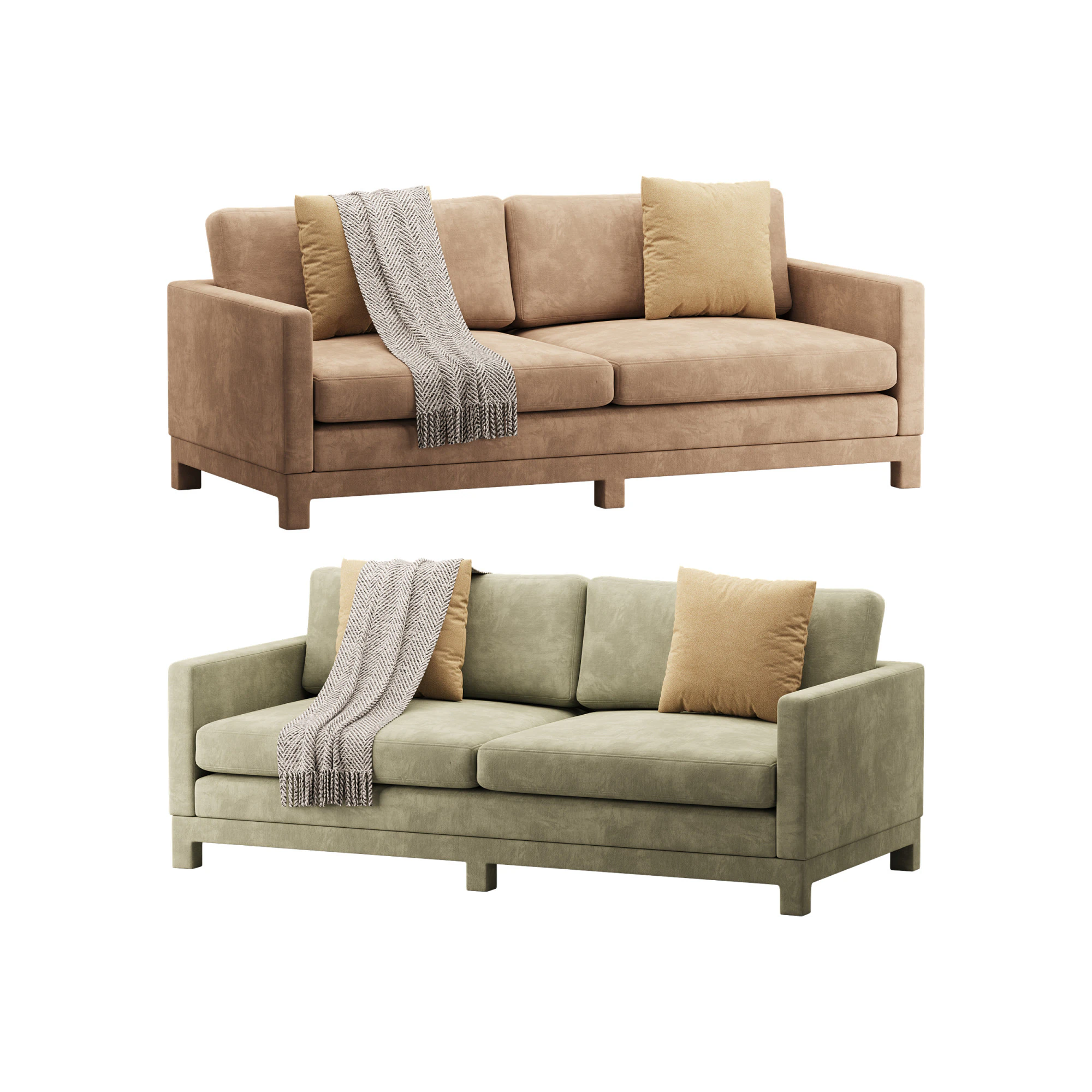 Ashford Sofa 3D Model .c4d .max .obj .3ds .fbx .stl .blend
