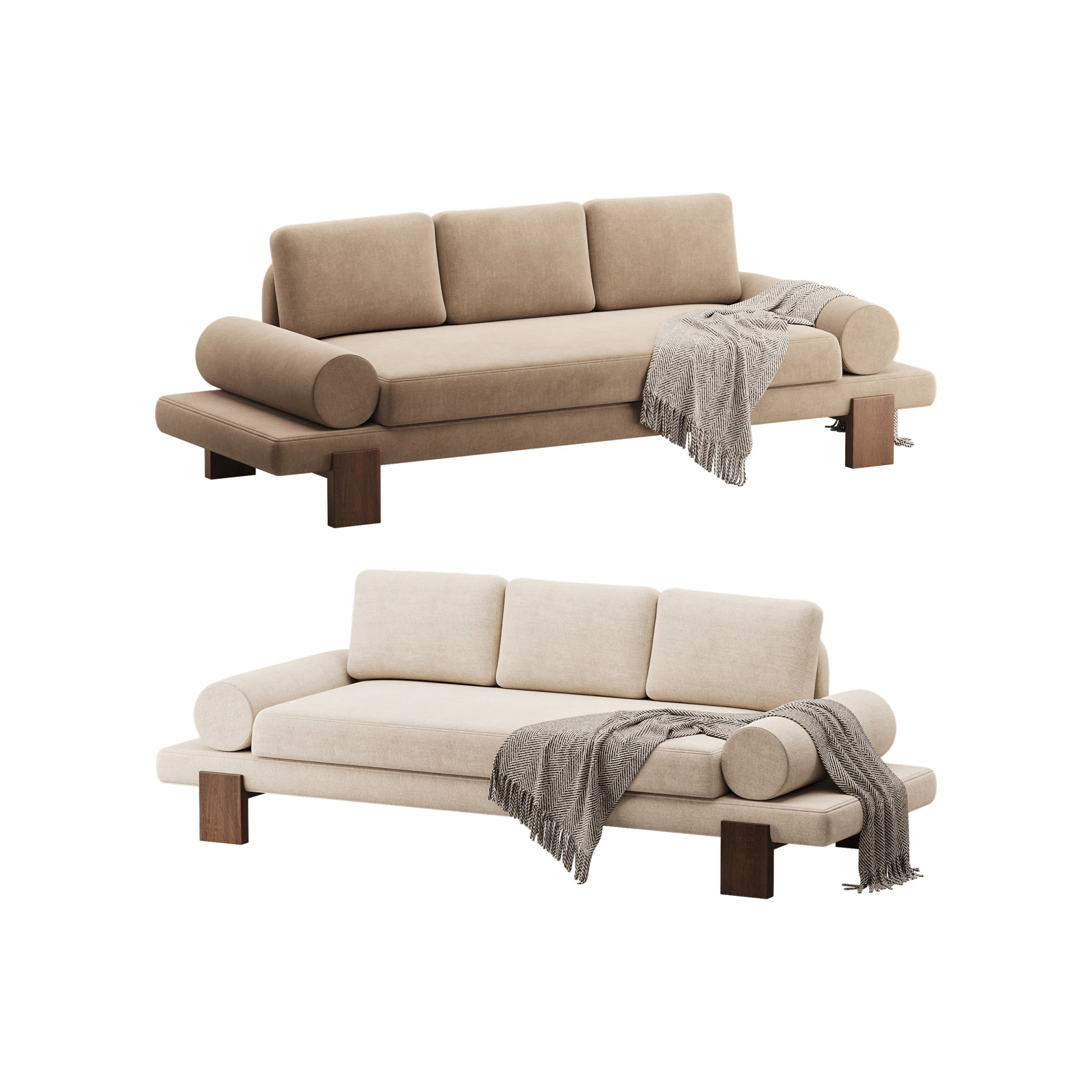Azure Sofa 3D Model .c4d .max .obj .3ds .fbx .stl .blend 