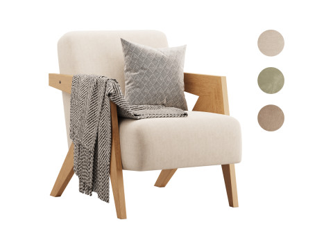 Contemporary Accent Chair 3D Model