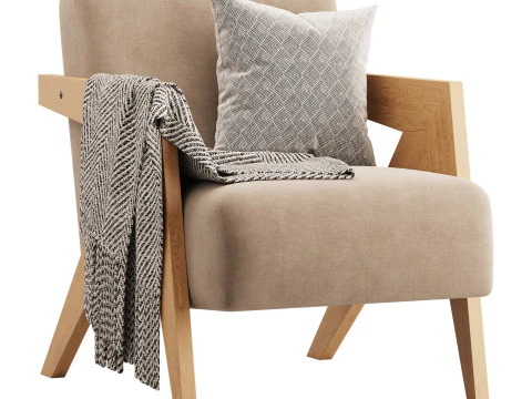Contemporary Accent Chair 3D Model