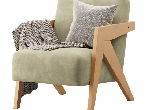 Contemporary Accent Chair 3D Model