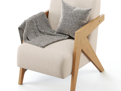 Contemporary Accent Chair 3D Model