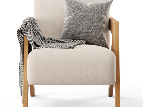 Contemporary Accent Chair 3D Model