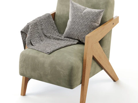 Contemporary Accent Chair 3D Model