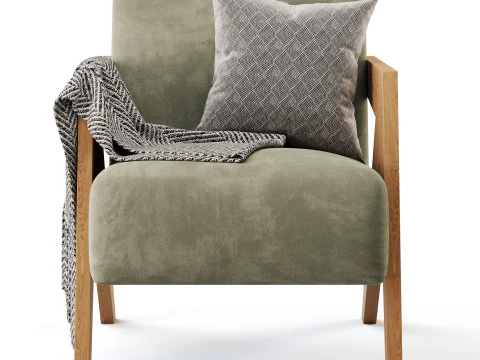 Contemporary Accent Chair 3D Model