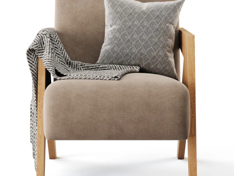 Contemporary Accent Chair 3D Model