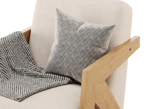 Contemporary Accent Chair 3D Model