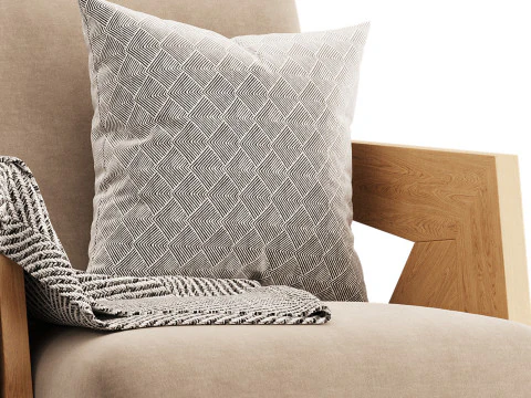 Contemporary Accent Chair 3D Model
