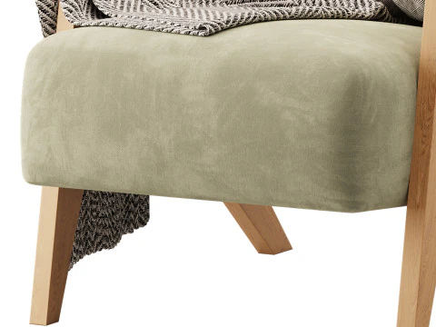 Contemporary Accent Chair 3D Model
