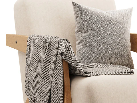 Contemporary Accent Chair 3D Model