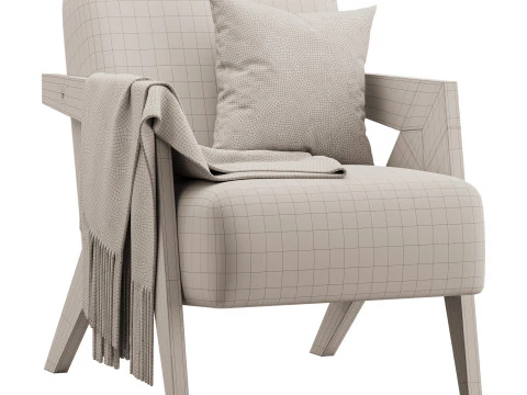 Contemporary Accent Chair 3D Model
