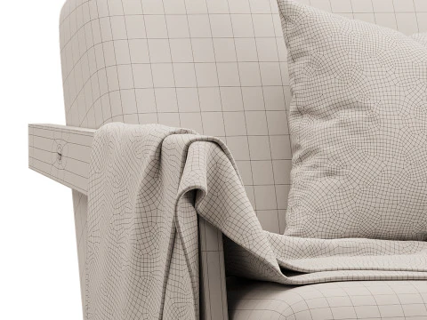 Contemporary Accent Chair 3D Model