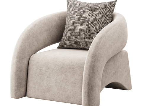 Crisscross Accent Chair 3D 模型