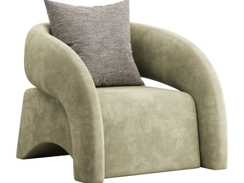 Crisscross Accent Chair 3D 模型