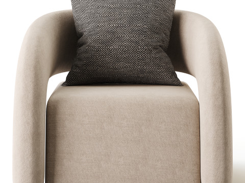 Crisscross Accent Chair 3D 模型