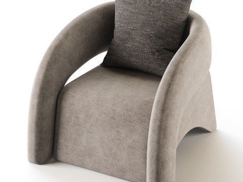 Crisscross Accent Chair 3D 模型