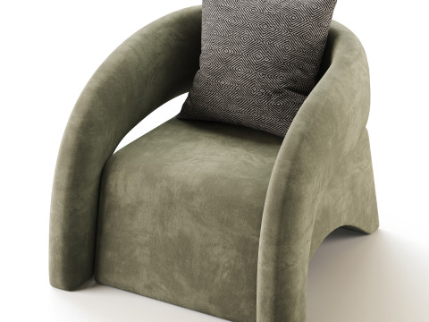 Crisscross Accent Chair 3D 模型