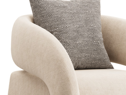 Crisscross Accent Chair 3D 模型