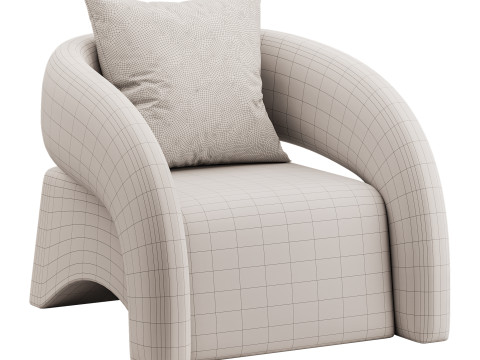 Crisscross Accent Chair 3D 模型