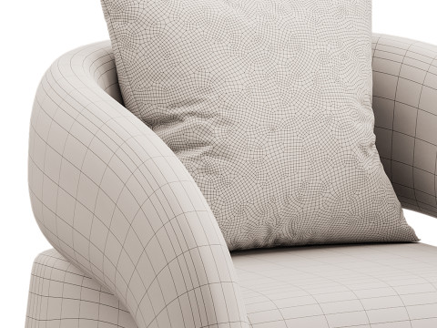 Crisscross Accent Chair 3D 模型