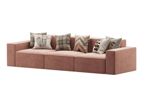 Divan Davis 340x103 3D Model
