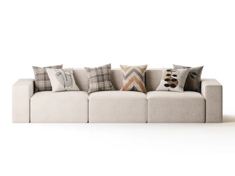 Divan Davis 340x103 3D Model
