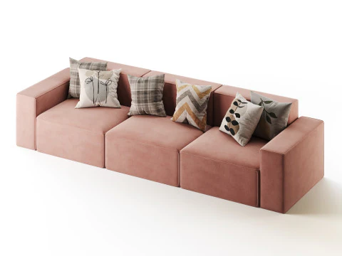 Divan Davis 340x103 3D Model