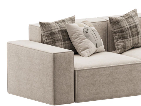 Divan Davis 340x103 3D Model