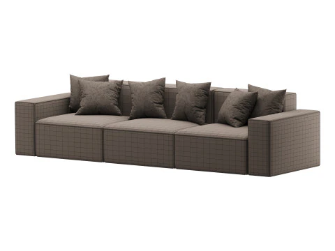 Divan Davis 340x103 3D Model