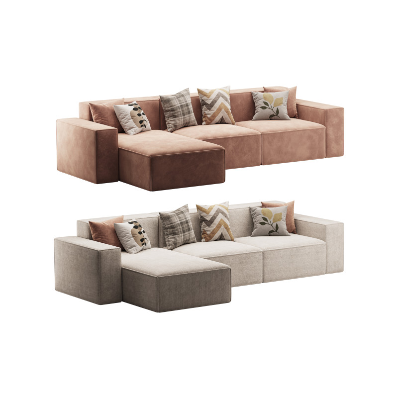 Divan Davis 340x165 3Dモデル .c4d .max .obj .3ds .fbx .stl .blend 