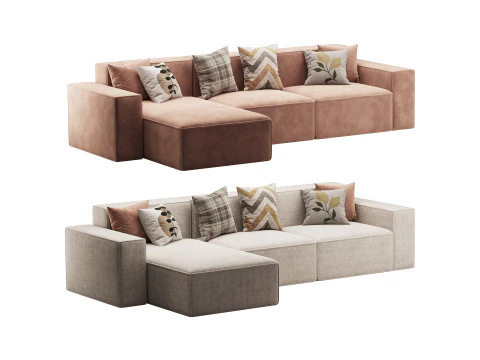 Divano Davis 340x165 Modello 3D