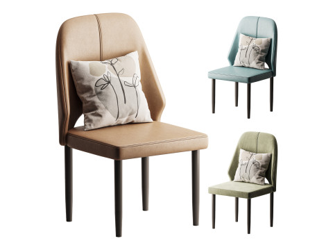 Bordered Sturdy Faux Leather Upholstered 3D Model