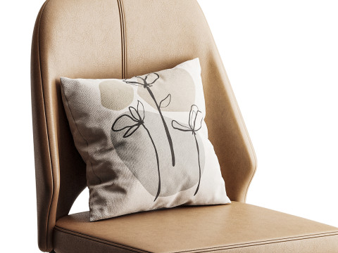 Bordered Sturdy Faux Leather Upholstered 3Dモデル
