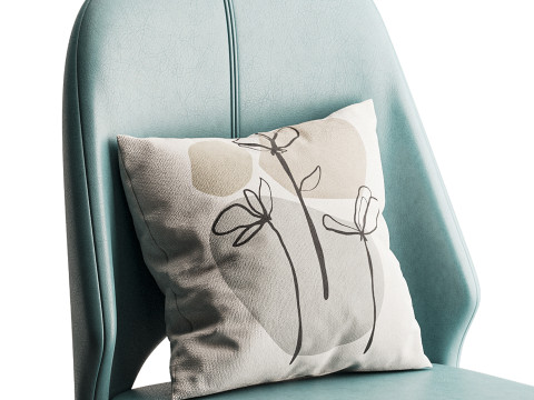 Bordered Sturdy Faux Leather Upholstered 3Dモデル