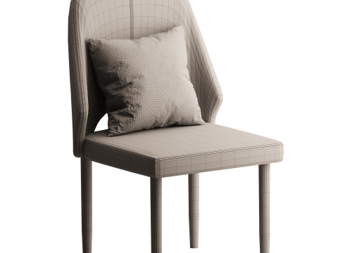 Bordered Sturdy Faux Leather Upholstered 3Dモデル