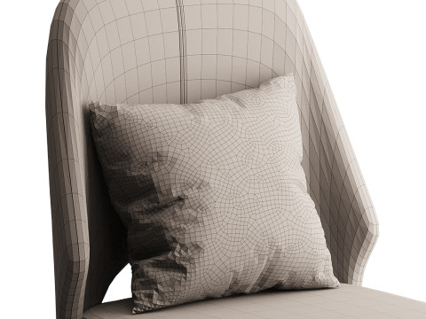 Bordered Sturdy Faux Leather Upholstered 3Dモデル