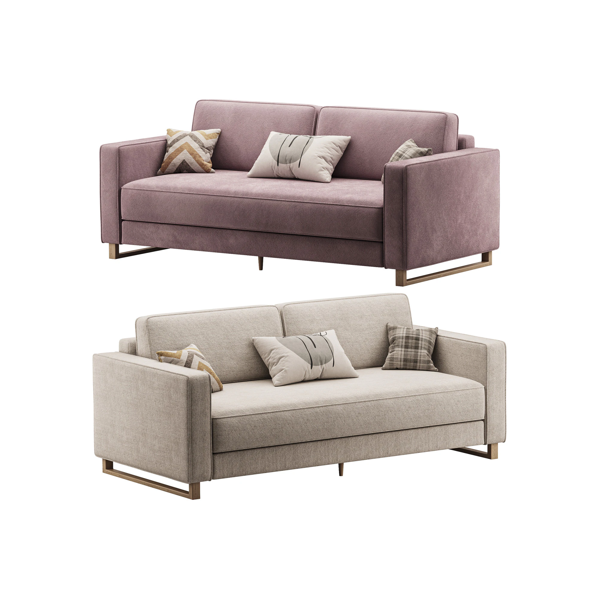 Dunst-Sofa-Textile-Silver 3D Model .c4d .max .obj .3ds .fbx .stl .blend 